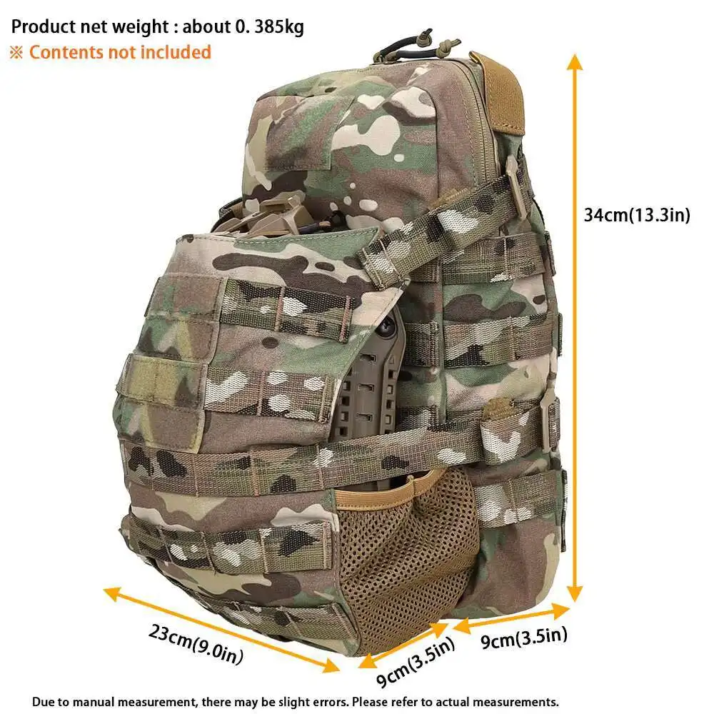 Bolsa de hidratación y casco MOLLE, mochila GP de agua de 3L para portador de placa táctica CPC AVS K19, chaleco, accesorios traseros, bolsa expandible para equipo - imagen 4