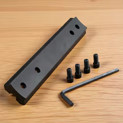Adaptador riel Picatinny 20mm – Montura óptica aluminio 4 orificios rifle