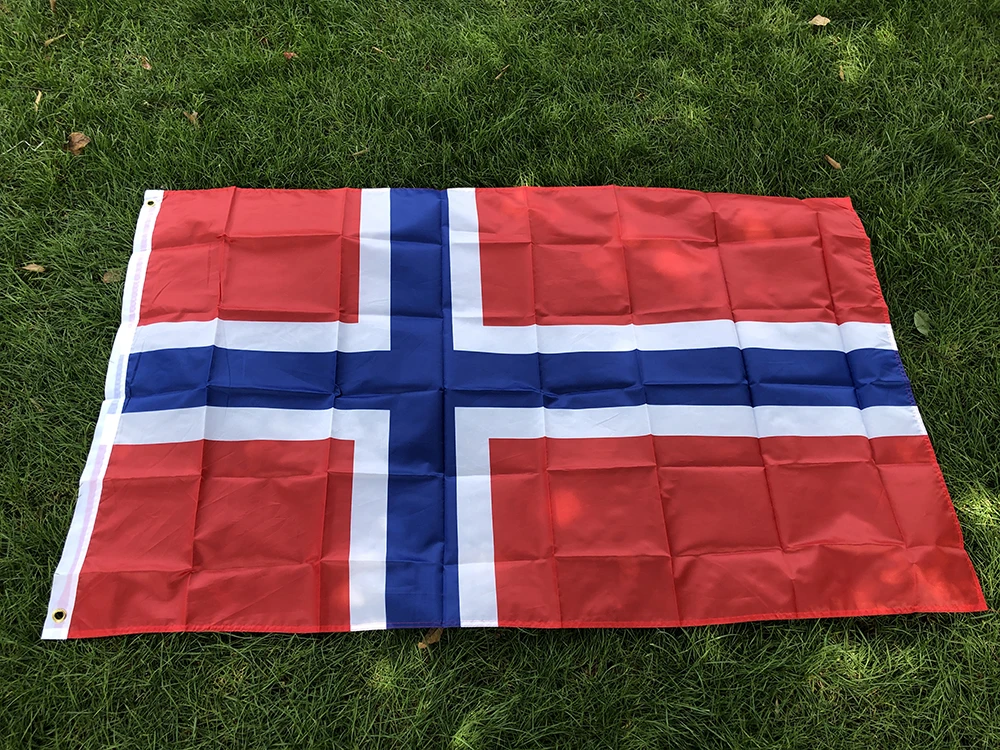 Bandera del SKY Noruega Bandera 90x150cm Kongойet Noreg Norge nor no noruega Bandera noruega Bandera colgante estándar de poliéster - imagen 2