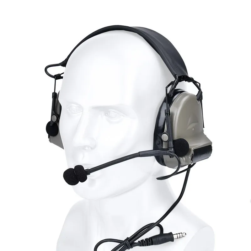 Auriculares tácticos de reducción de ruido WADSN, auriculares de protección auditiva Softair para exterior, auriculares militares Airsoft - imagen 4
