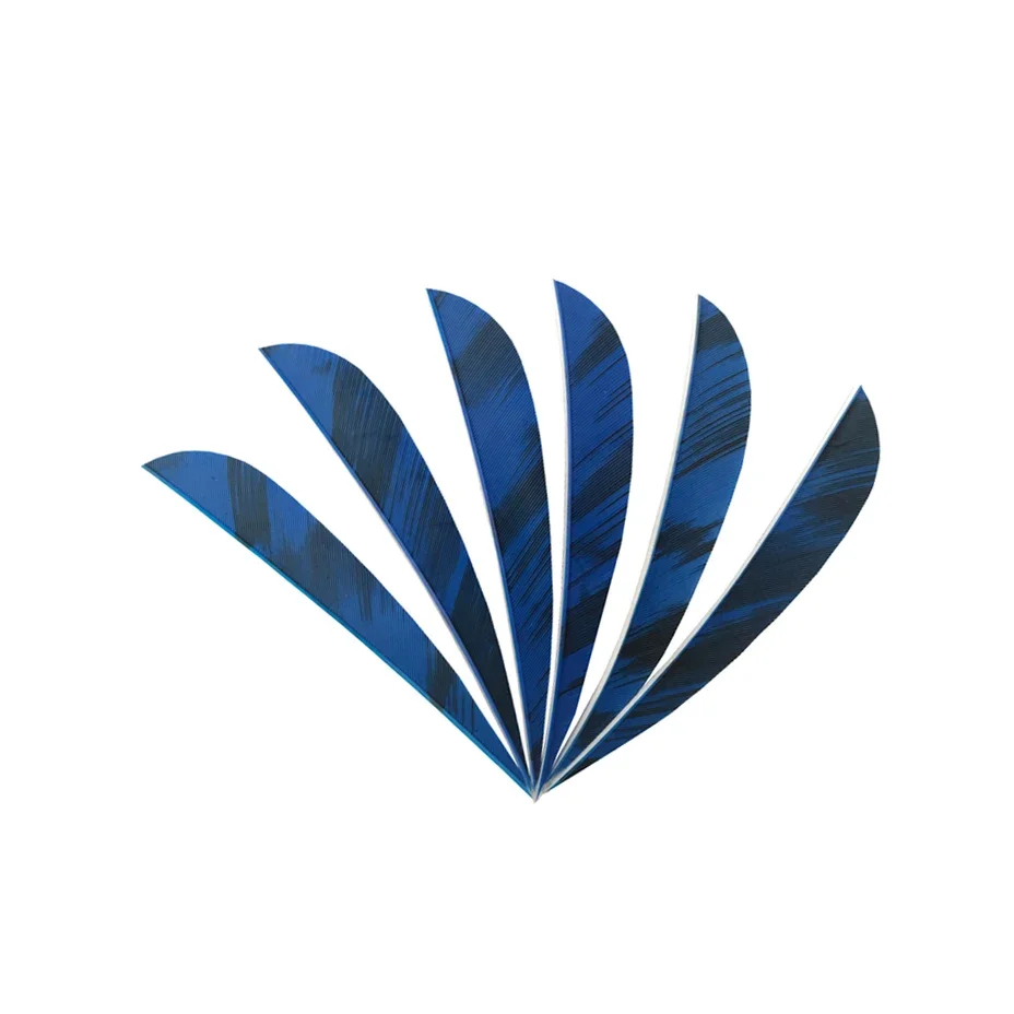 36 Uds 3/4/5 "flecha de plumas de pavo tiro con arco caza aletas de ala derecha arco compuesto flecha DIY - imagen 2