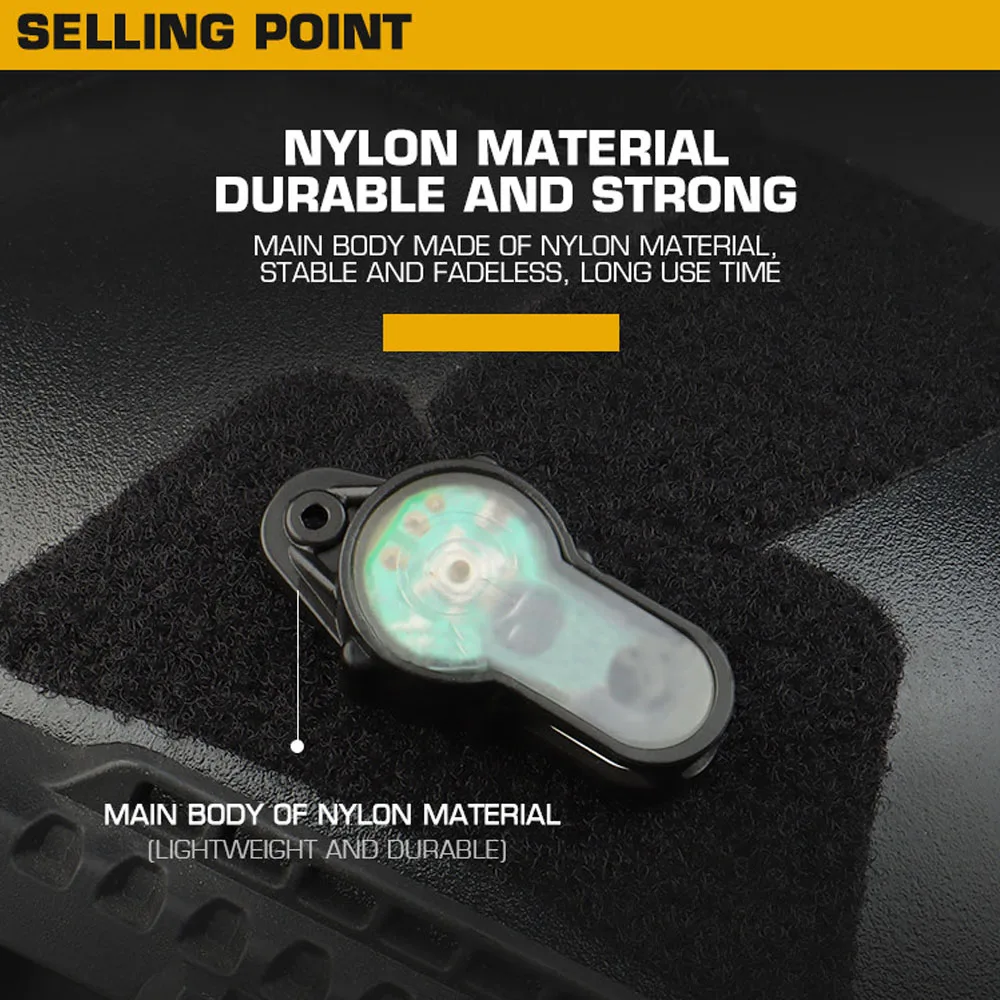 Luz de señal táctica para casco, luz intermitente de seguridad para bicicleta, deportes, conducción, lámpara de señal para casco de caza, luz de señal Militar CS - imagen 2