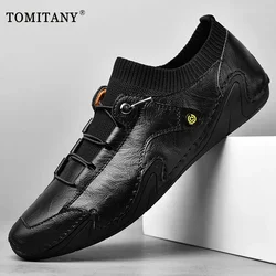 Mocasines de piel para hombre - conducción transpirables y casuales