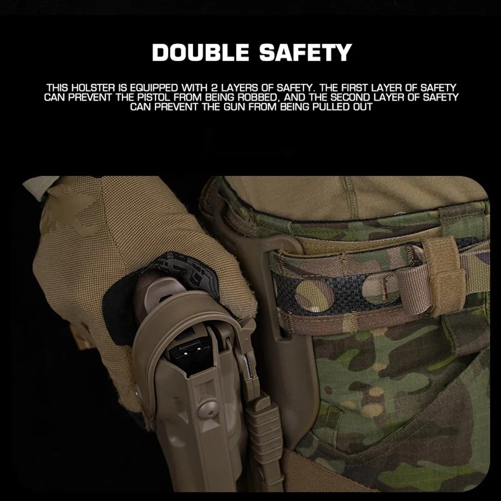 Funda de pistola táctica para P320 M17/M18, funda de caza de liberación rápida QLS, funda Airsoft para Paintball, cinturón de adaptación - imagen 5