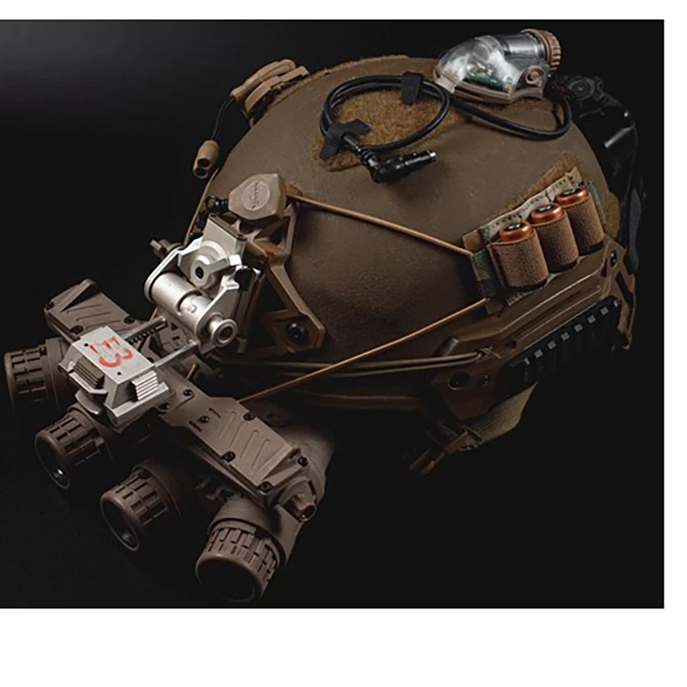 Casco táctico para deportes de caza al aire libre, cuerda elástica para batería, dispositivo de visión nocturna, almacenamiento de Cable, cubierta divisora de batería CR123A - imagen 3