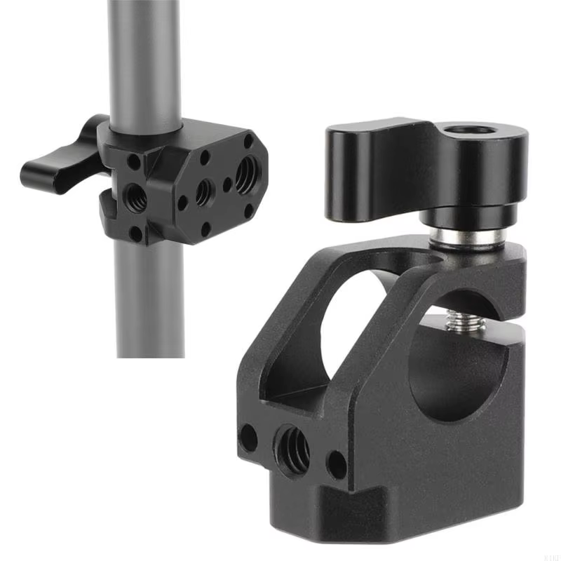 Abrazadera de tubo orificio aluminio para varilla con tornillo - imagen 2
