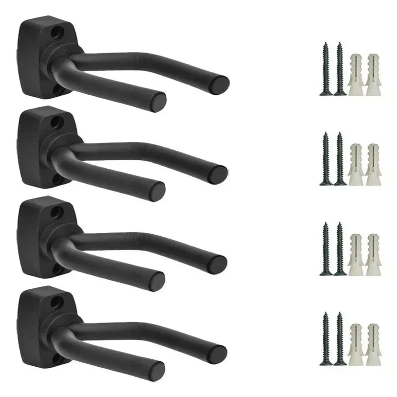 La pared del gancho para guitarra de 4 piezas se instala con varios instrumentos, 2 tornillos y 2 almohadillas de caucho de celuloide de 0,5 mm - imagen 3