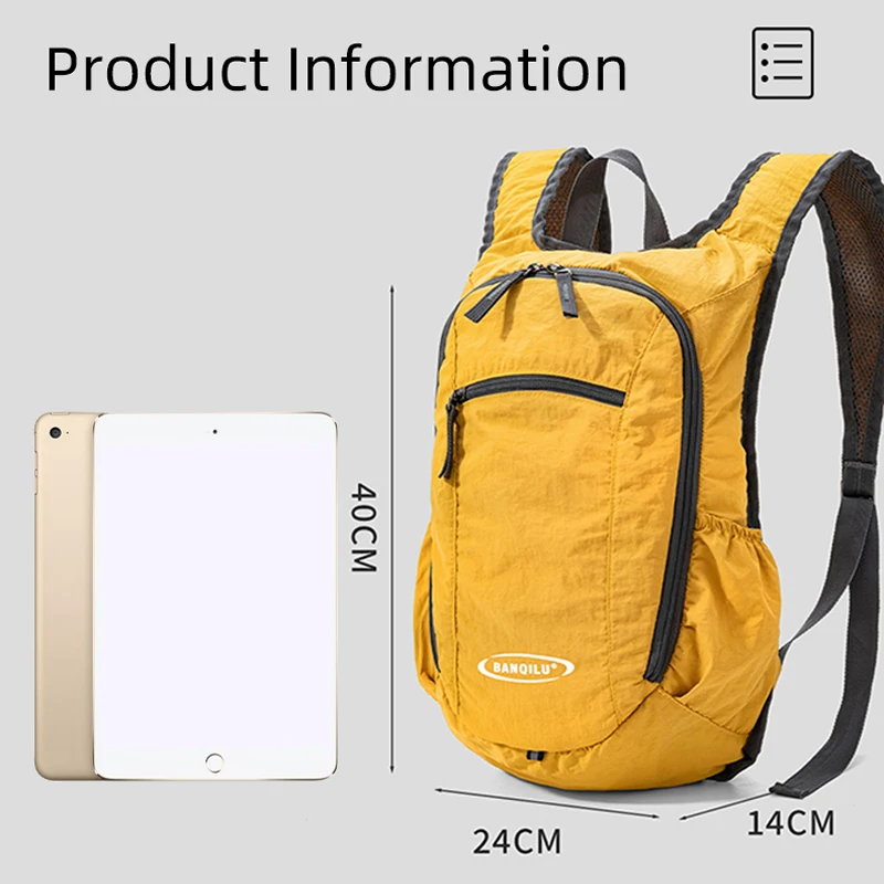 Mochila de escalada para ciclismo al aire libre para hombres y mujeres, mochila plegable para deportes, senderismo, Camping, viaje, Fitness, correr - imagen 5