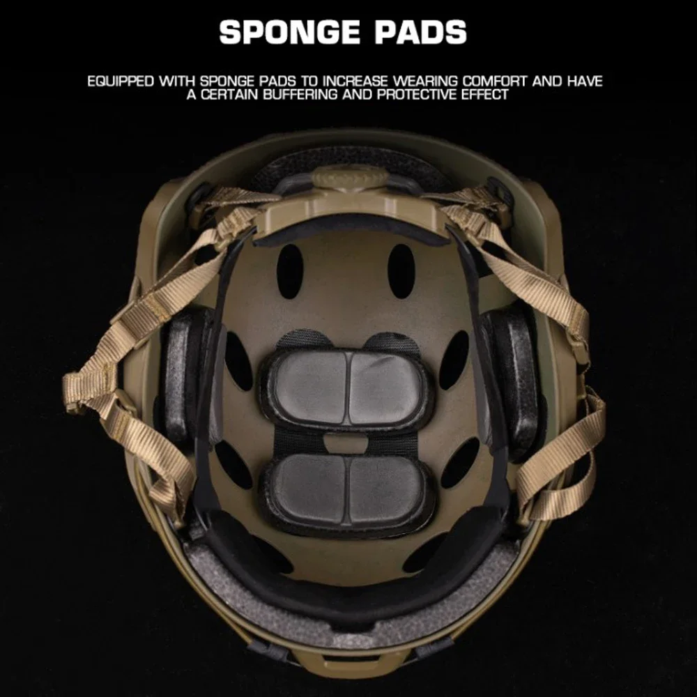 Casco táctico rápido para deportes al aire libre, versión arenada, protección de tiro Airsoft Militar ajustable, equipo de ciclismo - imagen 4