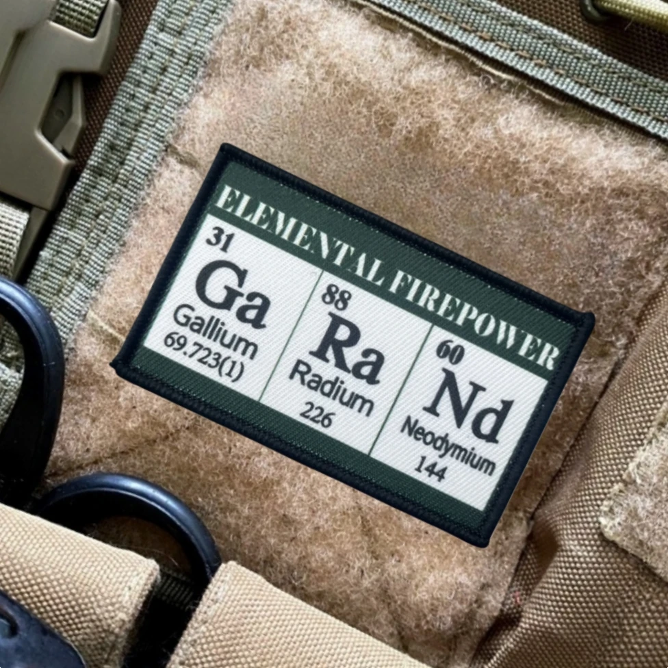 Parches impresos con insignia de moral de poder de fuego elemental para ropa, apliques personalizados militares tácticos, pegatinas para mochila con gancho y bucle