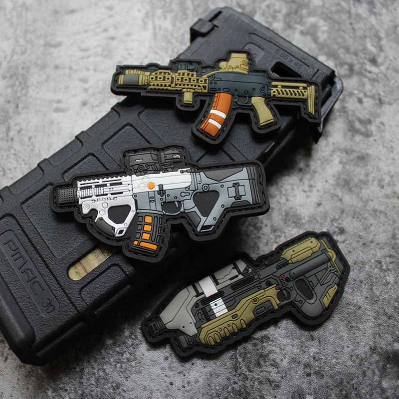 Zenitco AK105 versión Q brazos parches de PVC 3D silicona CQR batalla de mañana MA5D Halo insignias tácticas para decoración de bolsas de ropa - imagen 2