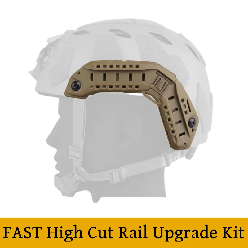 Kit de rieles Picatinny MOLLE para casco táctico corte alto rápido - imagen 2