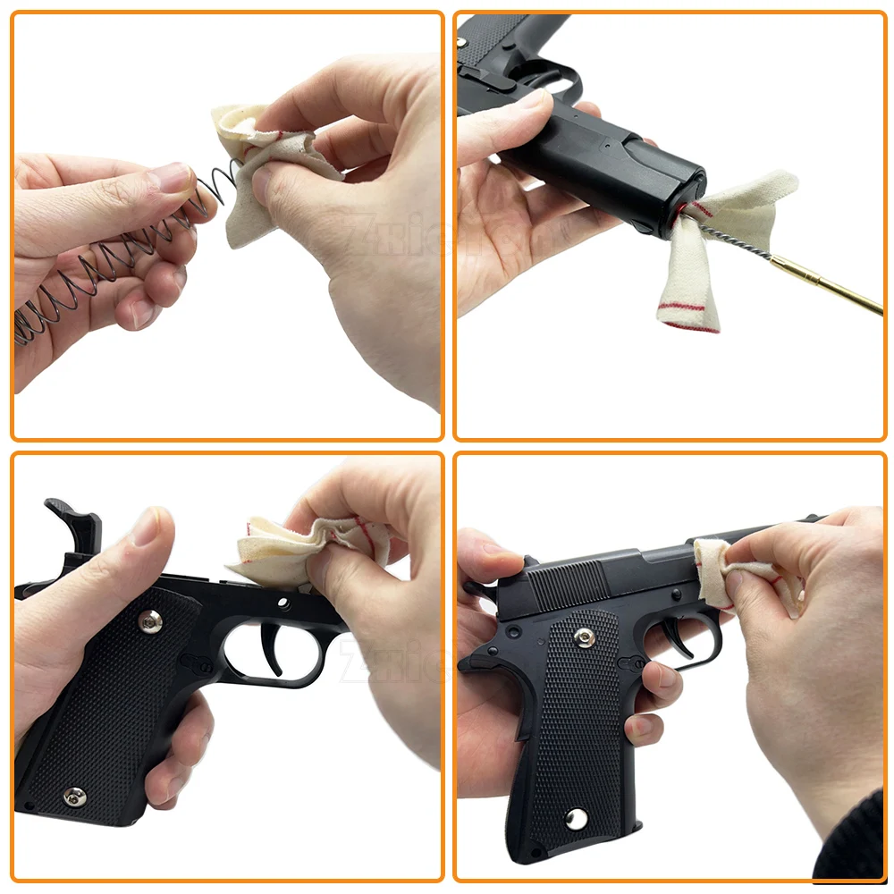 Kit de limpieza de pistola de algodón, parches anchos de 2 pulgadas, alta absorción de agua, herramienta de limpieza de Rifle, accesorios de pistola de caza - imagen 3