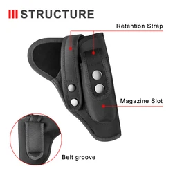 Funda OWB universal para pistola Glock con porta cargador
