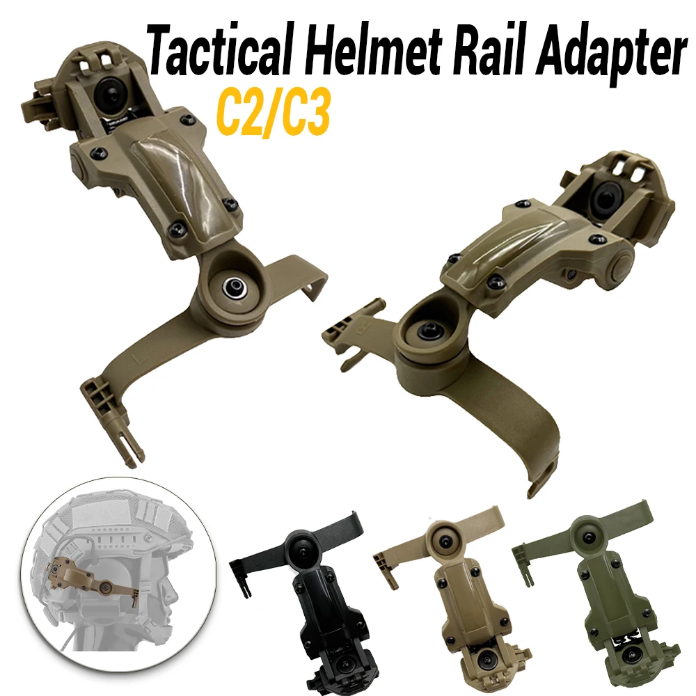 Adaptador de riel para casco táctico, accesorios de tiro Airsoft, soporte para auriculares, compatible con rieles Wendy del equipo Ops Core ARC