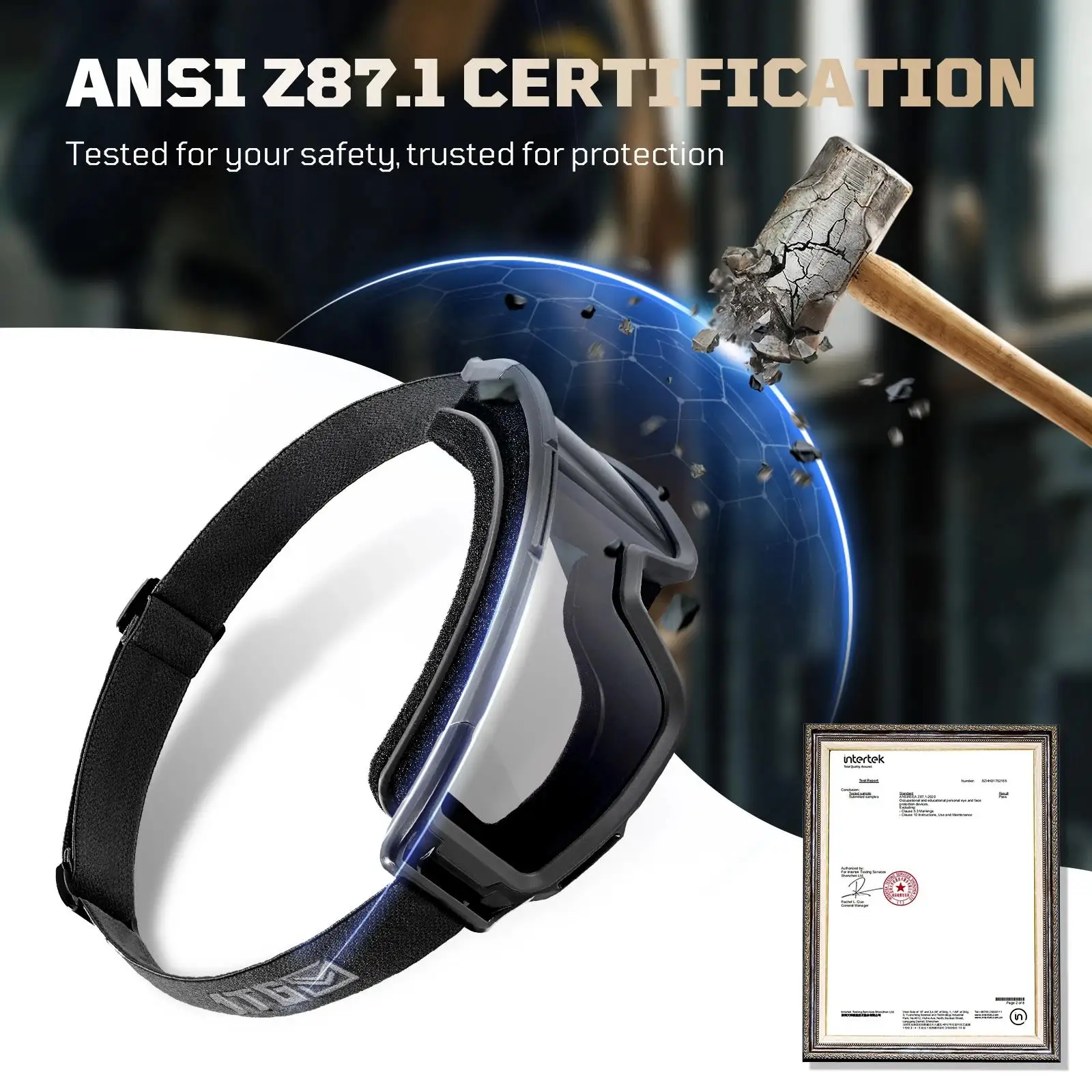 Gafas tácticas Airsoft 1TG antivaho, gafas de seguridad tácticas con 3 lentes resistentes a impactos para disparar, esquiar y montar - imagen 4