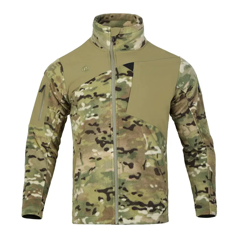 Emersongear-Chaqueta polar con etiqueta azul "Pigmy Owl", abrigo cálido para el viento, cómodo y duradero, para acampar, senderismo, deportes de caza al aire libre