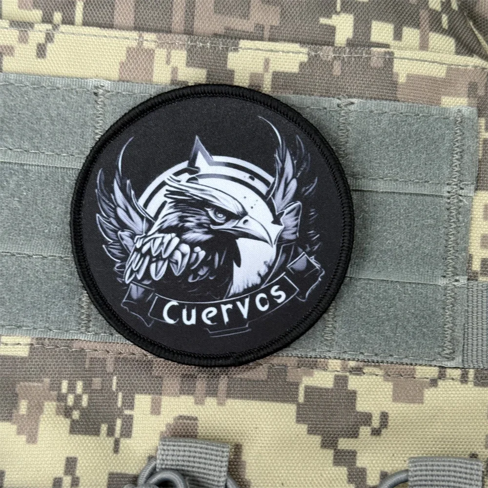 Parche de cuervo, insignia de moral táctica, apliques personalizados del ejército militar, pegatina para mochila, parches de gancho y bucle impresos para ropa - imagen 2