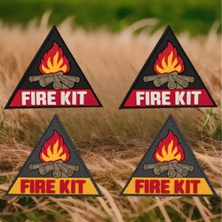 Parche táctico PVC fuego – Gancho y bucle para mochila y uniforme