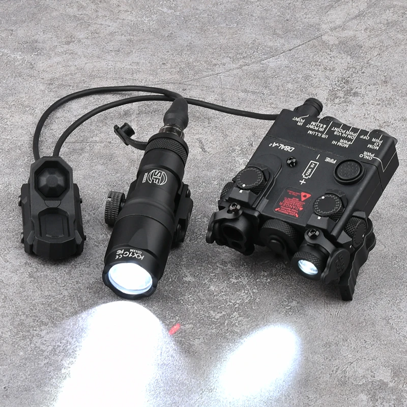 WADSN Nylon DBAL A2 linterna láser roja y verde M600 M600C luz de explorador AXON interruptor de presión de doble función Airsoft caza NO IR - imagen 2