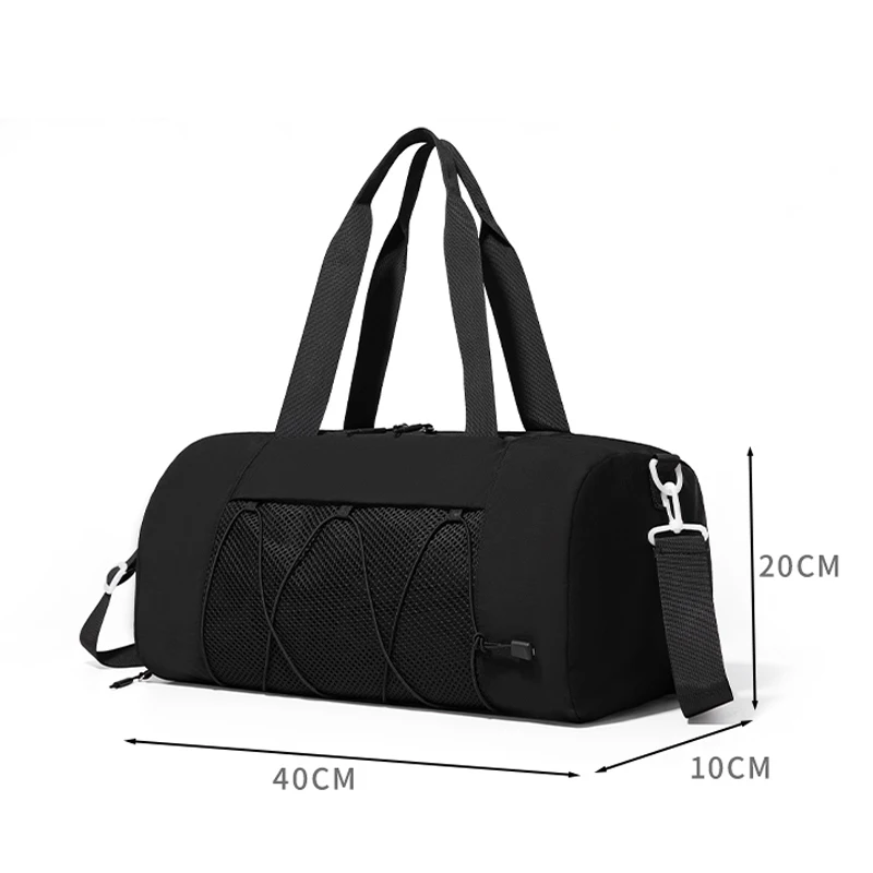 Bolso de hombro tipo bandolera para gimnasio y Fitness, entrenamiento al aire libre, deportes, viaje, zapatos de lona, bolso de almacenamiento de equipaje con cordón para acampar - imagen 4