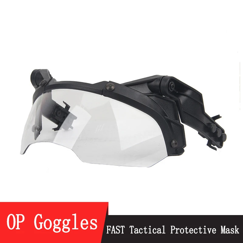 Guía RÁPIDA, gafas para casco táctico, guía para casco AF RÁPIDO desmontable de 90 grados, gafas protectoras antivaho y antidisturbios OP CS