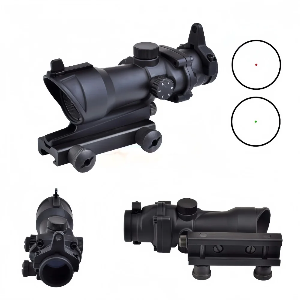 Mira óptica para Rifle 1X32, mira de punto rojo para caza, mira telescópica ajustable, punto rojo y verde con montaje de 20mm | - imagen 3