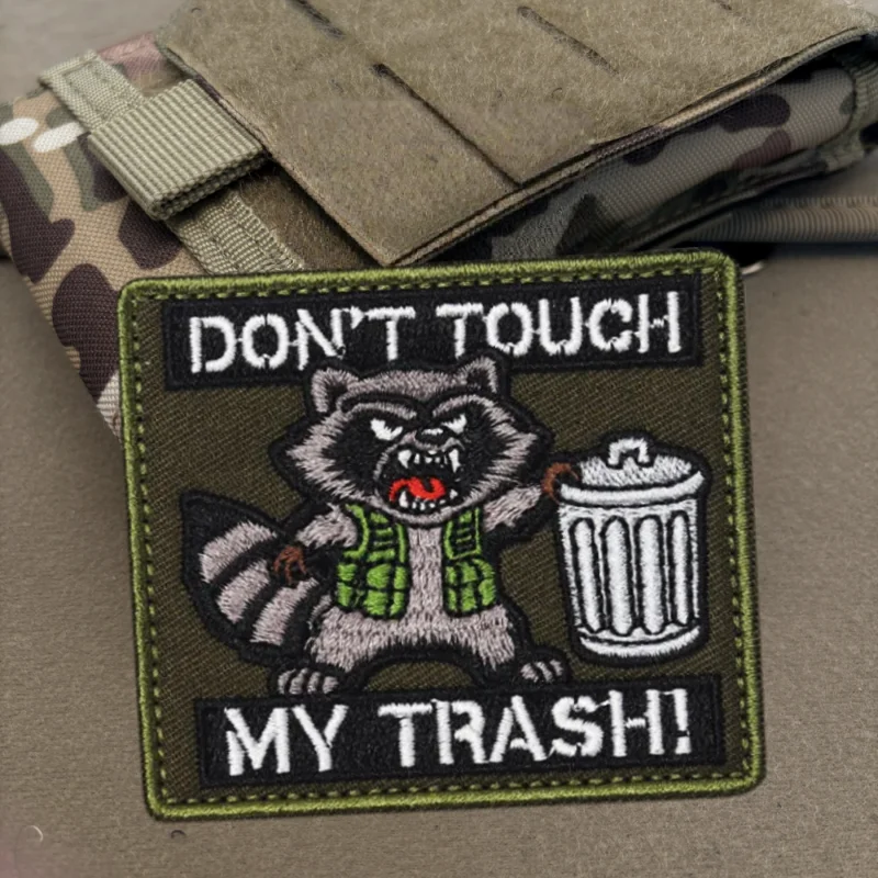 Parche Chevron bordado "Raccoon", chaleco táctico, sombreros con gancho y bucle, insignia de moral, pegatinas para mochila, parches para brazalete para ropa - imagen 5