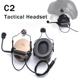 WADSN C2 auriculares tácticos de caza casco militar Airsoft Paintball CS juego de guerra auriculares sin recogida reducción de ruido