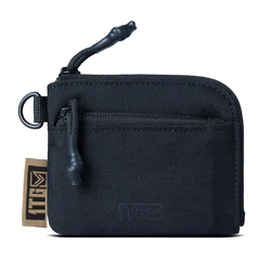 Bolsa EDC táctica impermeable con monedero negro y ranuras