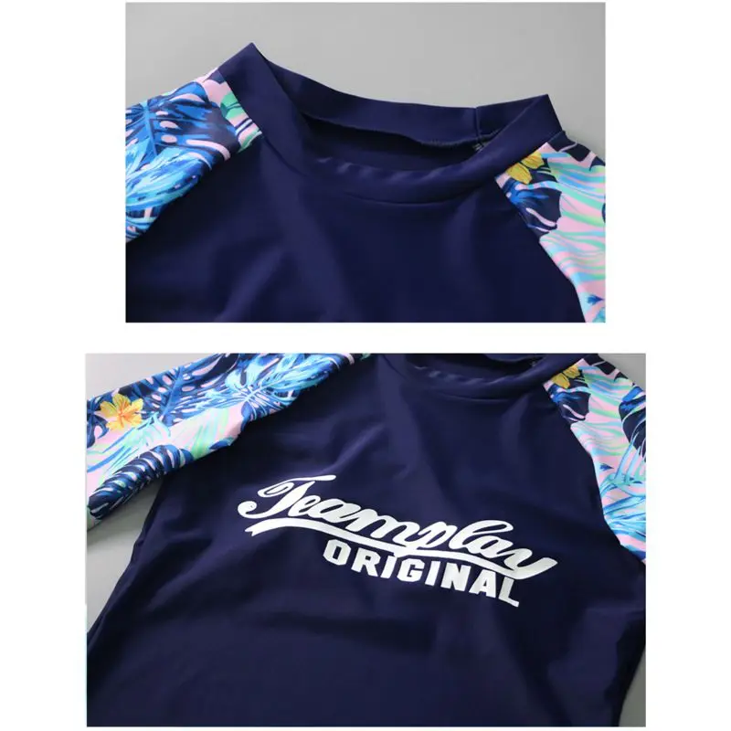 Conjunto de traje de baño con protección UV para niños y niñas, conjunto de ropa de 3 piezas de manga larga para natación al aire libre, ropa de baño de verano 2025 - imagen 4