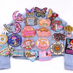 Parche bordado con letras para chaqueta - planchar o coser apliques