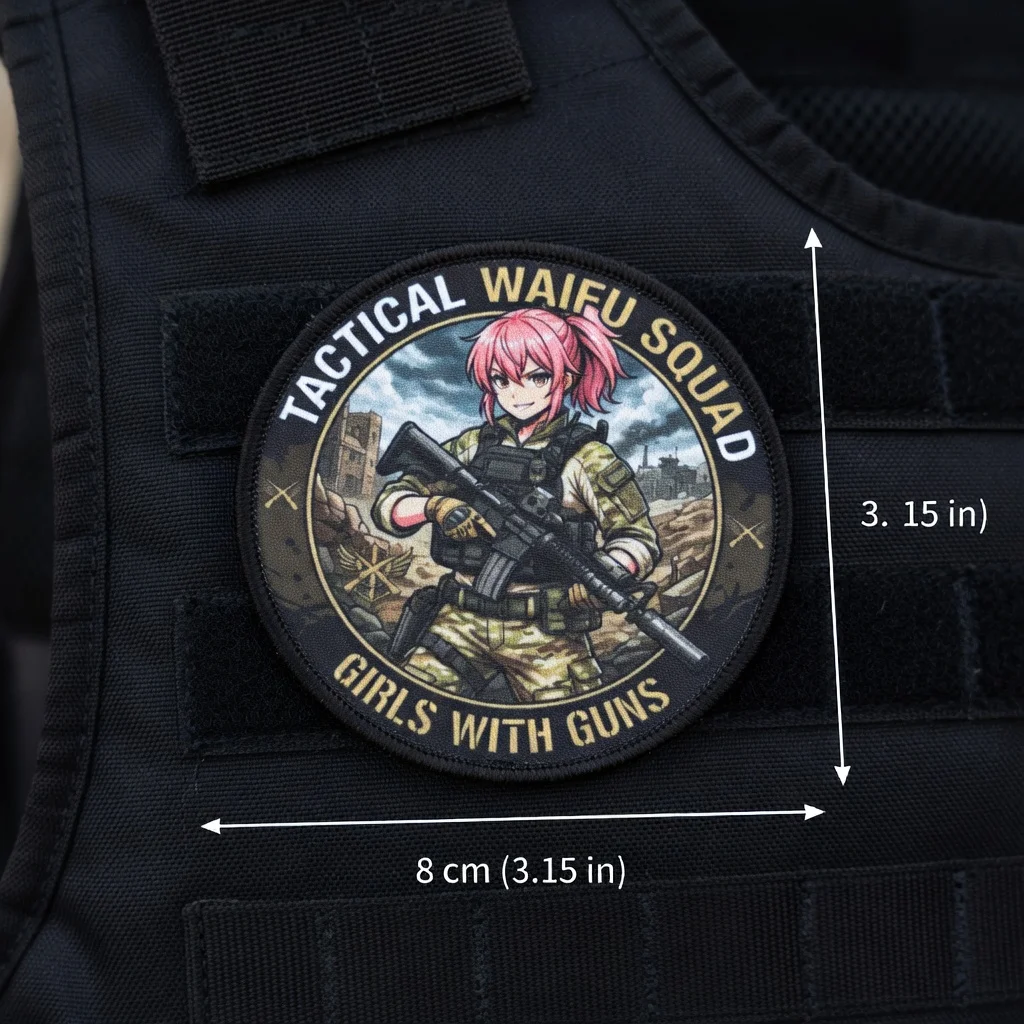 Parche táctico con velcro, diseño anime chicas del escuadrón armas - imagen 2