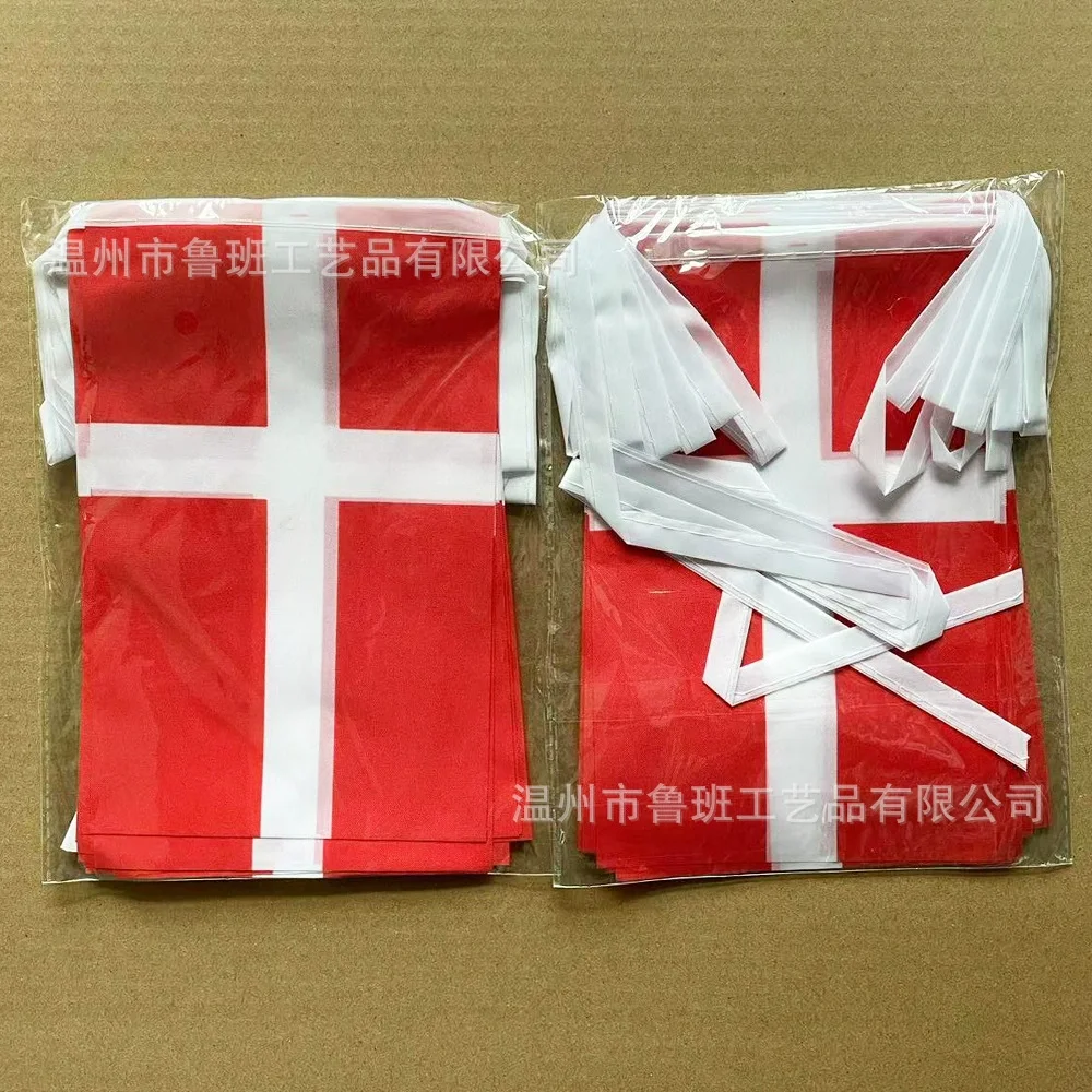 Bandera de Dinamarca 14x21cm 20pcs/lot bandera de Dinamarca banderbanderbandera fiesta fiesta para decoración - imagen 4