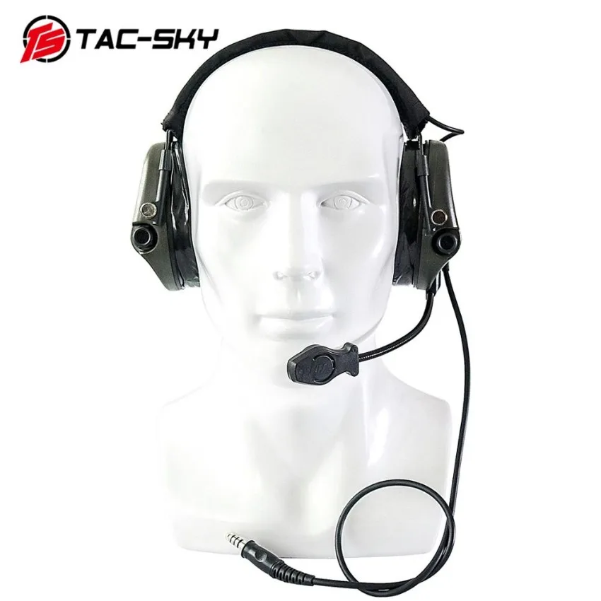 Teahi-threattier-orejeras de silicona, protección auditiva, con cancelación de ruido, auriculares tácticos para caza, TS TAC-SKY - imagen 5