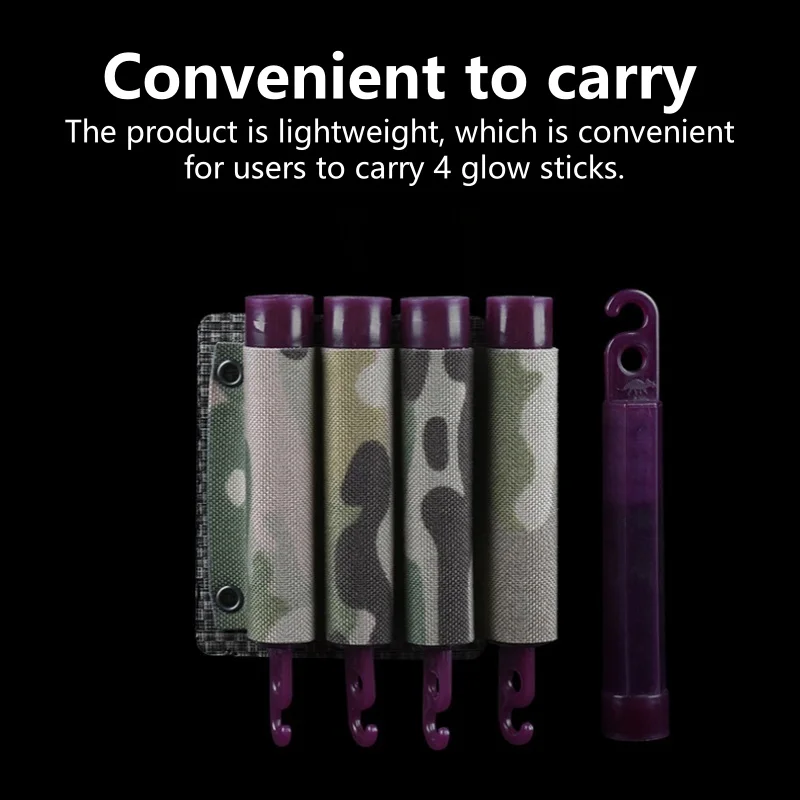 Cubierta de almacenamiento de palo fluorescente de rescate de supervivencia para acampar al aire libre, accesorios para equipos al aire libre, sistema MOLLE de montaje - imagen 5