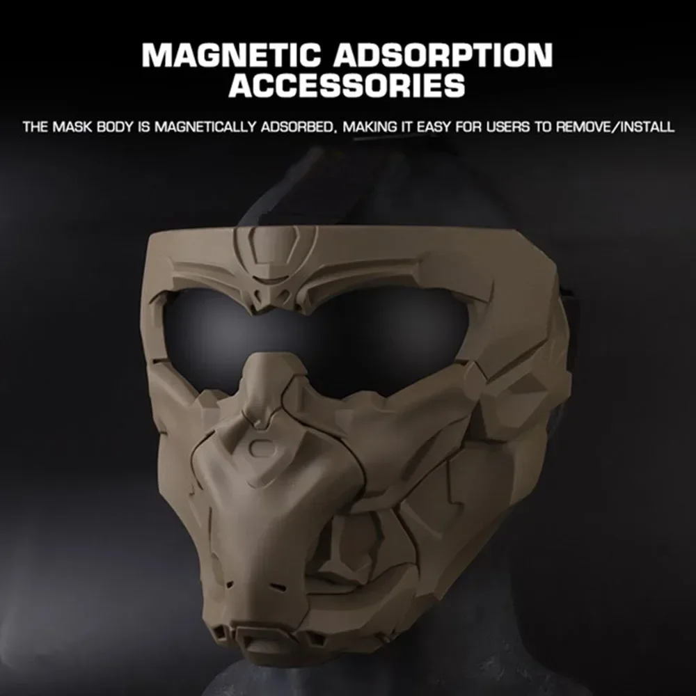 Juegos tácticos CS, decoración protectora de Halloween, accesorios de máscara Doomsday, armadura de adsorción magnética tipo amanecer para máscara MA-150 - imagen 4