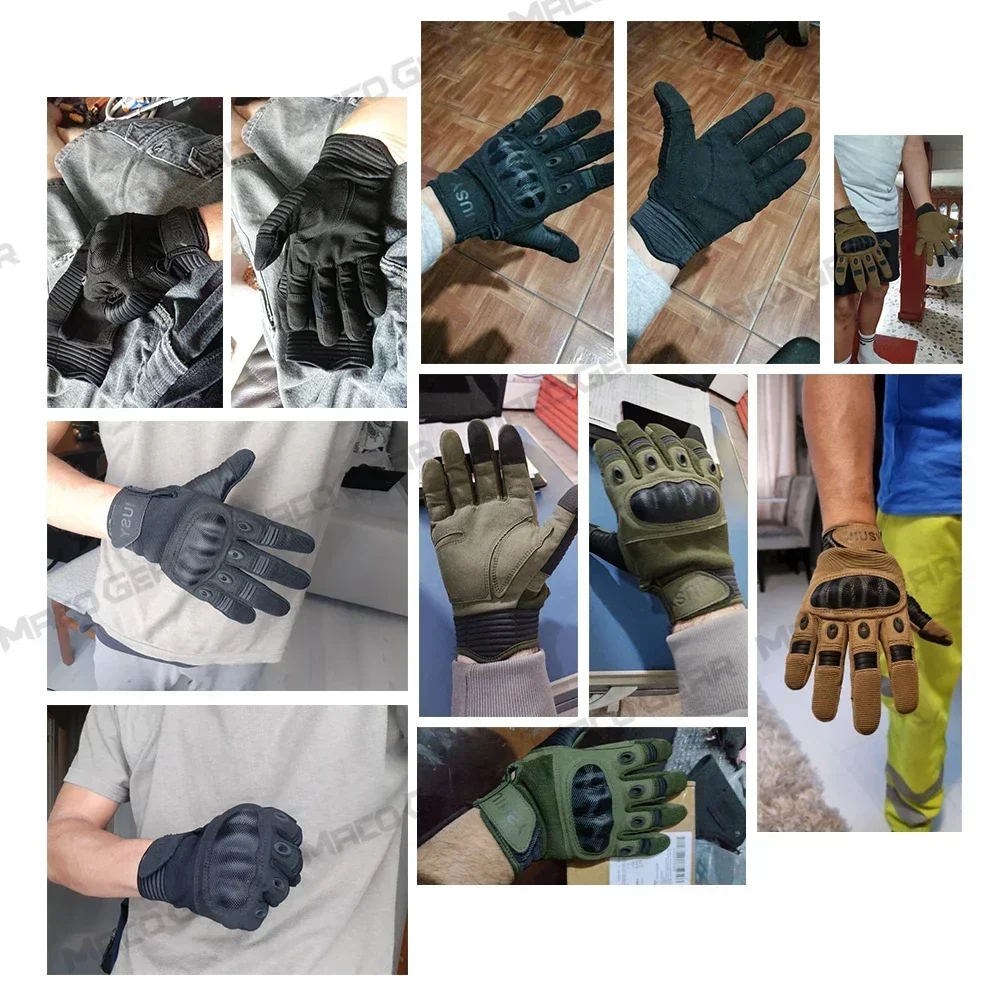 Guantes tácticos con pantalla táctil para hombre, manoplas antideslizantes para montar en bicicleta, esquí, entrenamiento, escalada, Airsoft, caza y combate - imagen 3