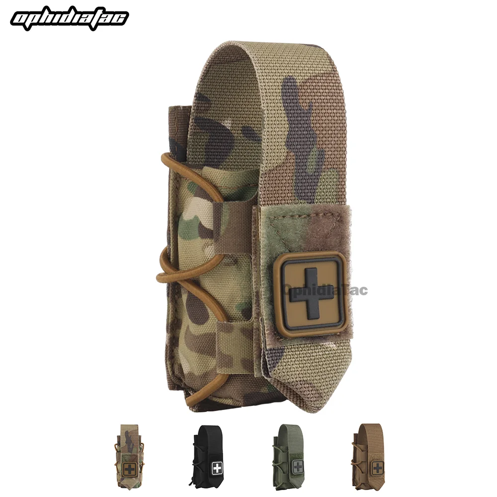 OphidianTac Bolsa de torniquete universal Bolsa de almacenamiento de suministros de emergencia médica Montaje MOLLE, botiquín de primeros auxilios de contracción elástica - imagen 2