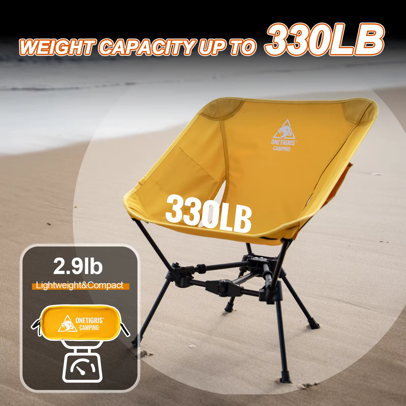 OneTigris Tigerblade Silla plegable ultraligera para camping y pesca - imagen 5