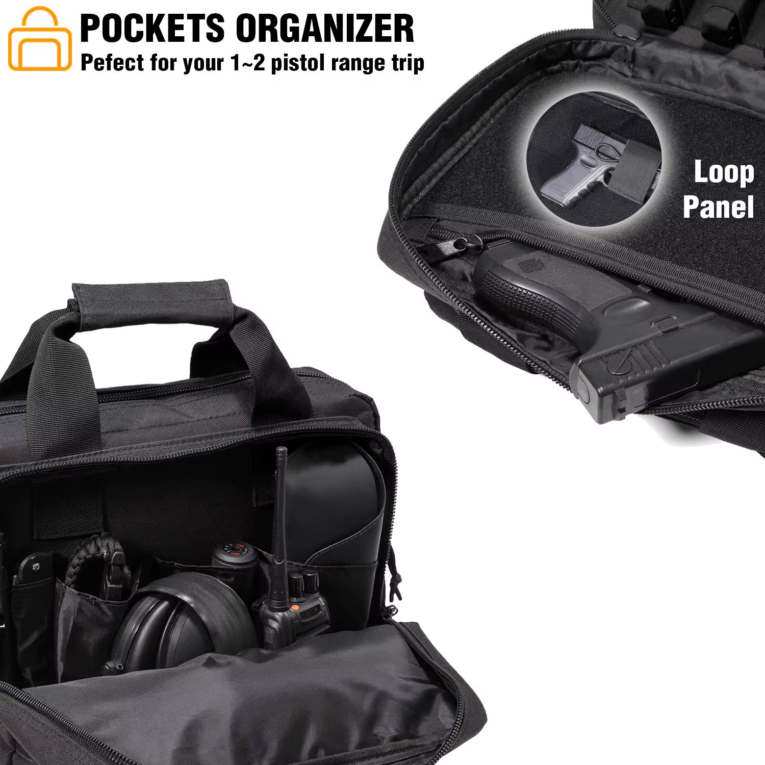 Estuche táctico universal para 1-2 armas con cremallera segura - imagen 4