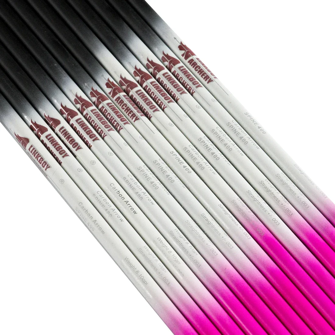 6 uds Linkboy tiro con arco flecha de carbono Sp340 32 pulgadas 5 pulgadas pavo pluma de plátano 100gr puntas arco tradicional caza - imagen 4