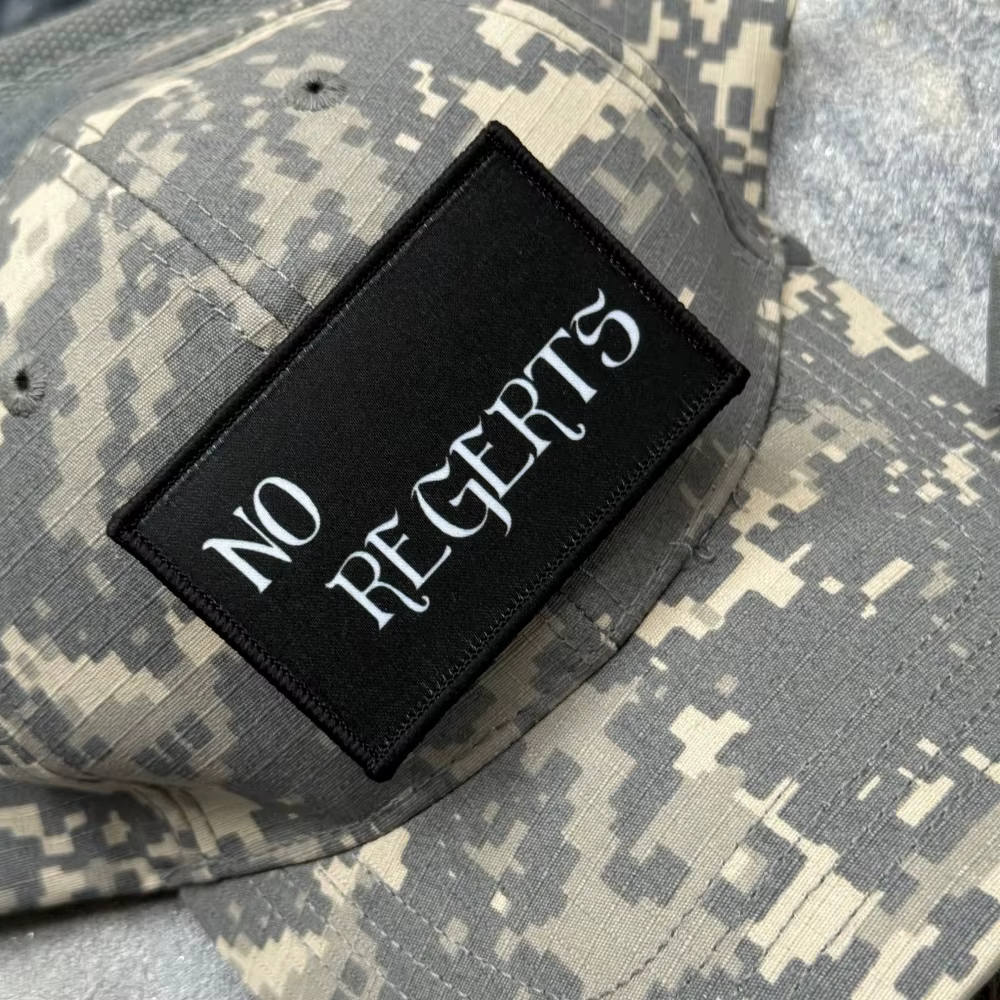 Parche táctico NO REGERTS moral militar con velcro para mochila