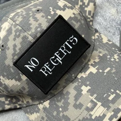 Parche táctico NO REGERTS moral militar con velcro para mochila