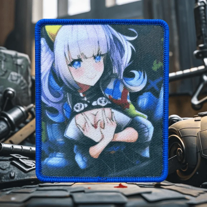 Emblema de gancho y bucle impreso "Kaguya Luna", parche táctico de moral de chica de Anime, insignia militar, brazalete de combate, pegatinas para mochila - imagen 3