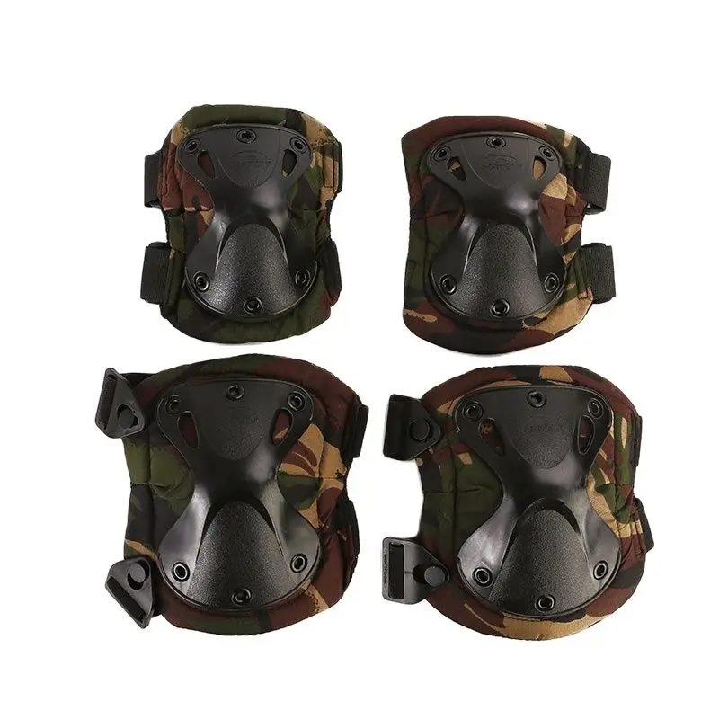 Juego de almohadillas protectoras tácticas para rodilla y codo, equipo de protección para tobillo, combate, Airsoft, caza, Camping, senderismo - imagen 4