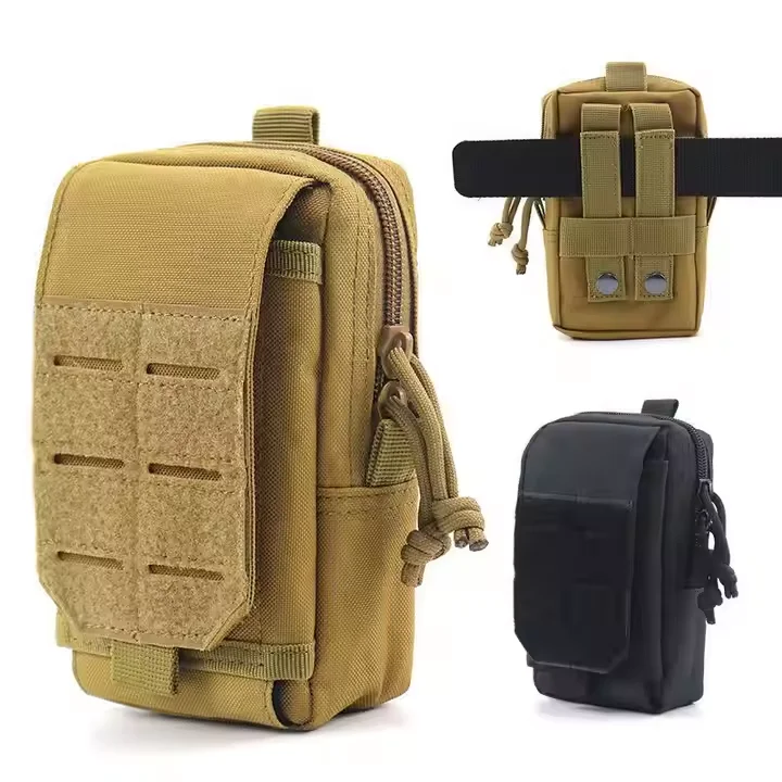 Plataforma táctica de pierna caída, plataforma MOLLE para muslo con cinturón ajustable y correas para el muslo, módulo Molle con bolsa EDC para teléfono Molle - imagen 3
