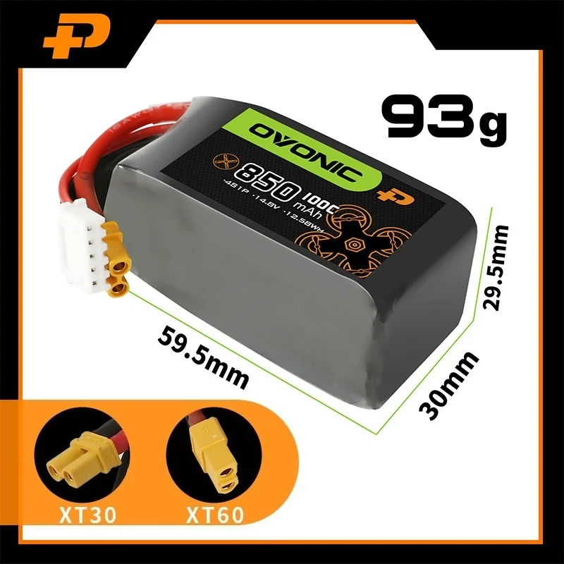 2 uds OVONIC 4S 6S 850mAh 1050mAh 1300mAh 1550mAh batería Lipo para RC FPV avión Quadcopter helicóptero piezas de drones - imagen 2