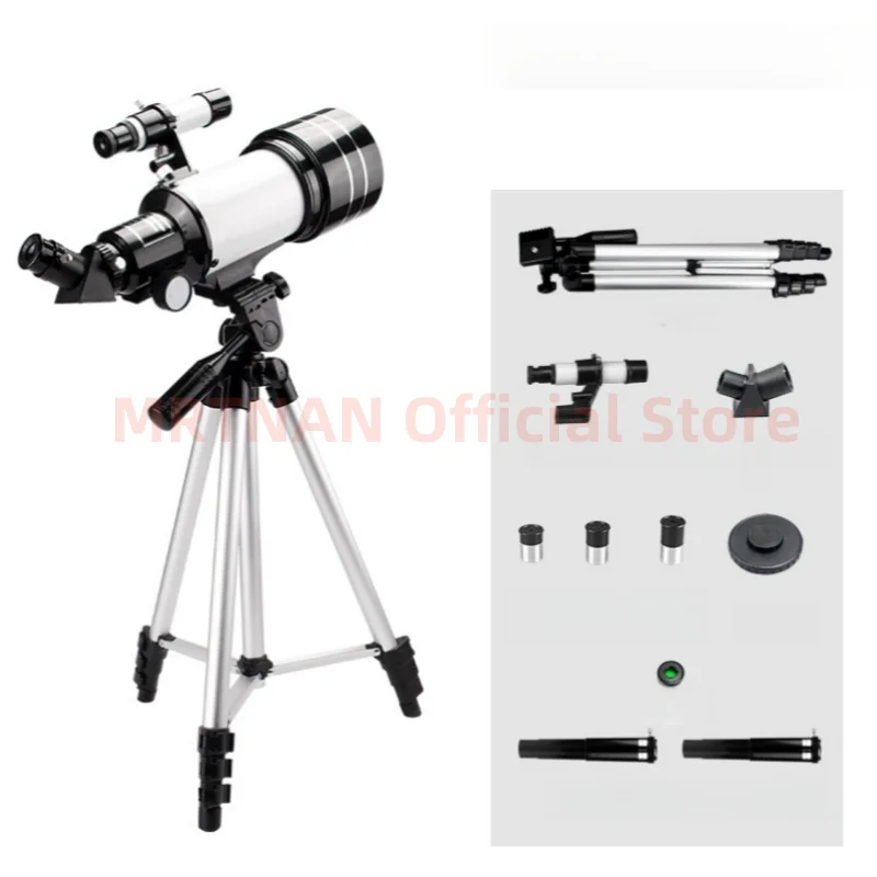 Telescopio astronómico profesional de gran aumento 233X, binocular potente con Zoom de 70MM, objetivo grande FMC, Luna, Júpiter, Saturno