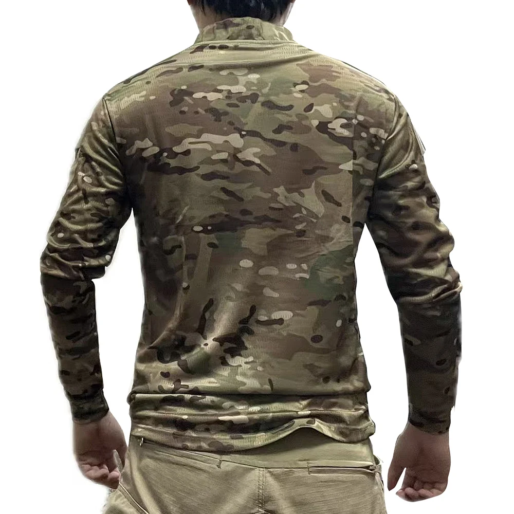 Camiseta de rugby estilo velocidad de camuflaje, camiseta táctica de manga larga de secado rápido, CAG Love Outdoor - imagen 4